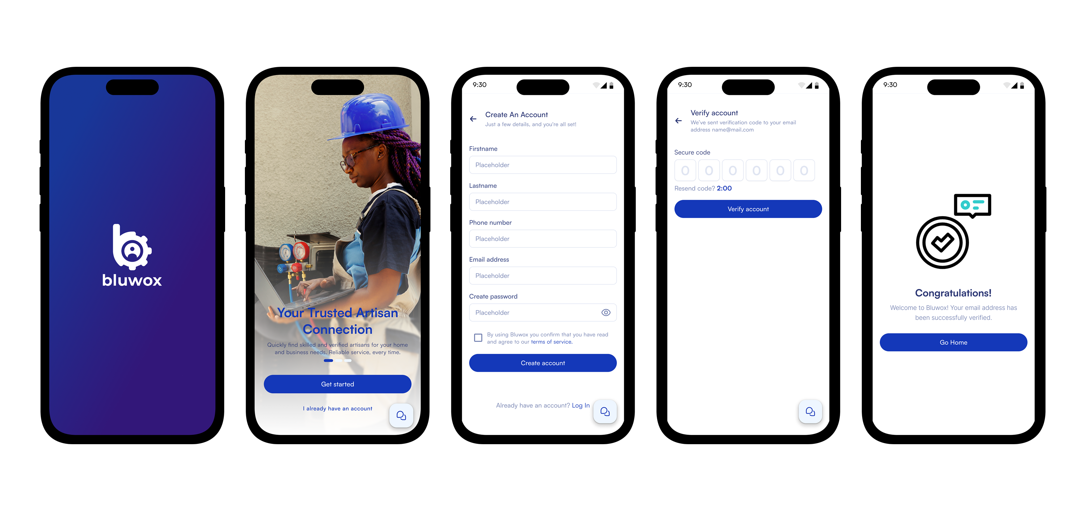 Bluwox client onboarding flow